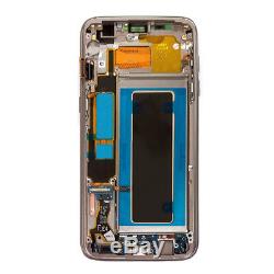 LCD Écran Tactile Digitizer Cadre Par Samsung Galaxy S7 Bord G935f Argent