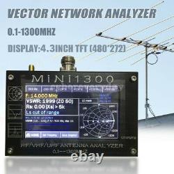 Mini1300 Analyseur D'antenne Hf/vhf/uhf 0,1-1300mhz Avec Écran Tactile LCD Tft De 4.3inch
