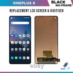Oneplus 8 Screen Replacement Oled LCD Display Touch Digitizer Assemblage Black Uk