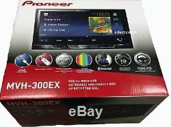 Pioneer Mvh-300ex Lecteur Multimédia Numérique Mp3 / Wma Double 2 Din 7 LCD Bluetooth Nouveau