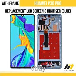 Pour Huawei P30 Pro (2019) Blue Écran LCD Tactile Oled Véritable Avec Cadre