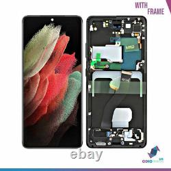Pour Samsung Galaxy S21 Ultra 5g G998 Écran LCD Oled Amoled Véritable + Cadre Uk