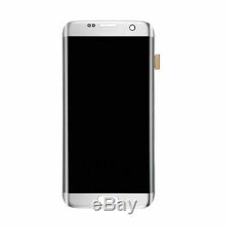 Pour Samsung Galaxy S7 Bord G935f Écran LCD À Écran Tactile Digitizer Argent + Couvercle
