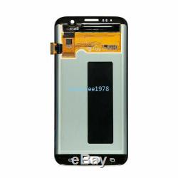 Pour Samsung Galaxy S7 Bord G935f Écran LCD À Écran Tactile Digitizer Argent + Couvercle