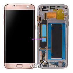Pour Samsung Galaxy S7 Edge G935f Écran LCD + Écran Tactile + Cadre Or Rose + Couvercle