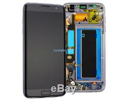 Pour Samsung Galaxy S7 Edge Sm-g935f Écran LCD Tactile Rahmen Noir + Couverture
