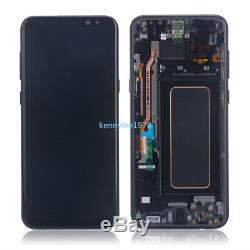 Pour Samsung Galaxy S8 G950f Ecran LCD Digitizer + Cadre + Couvercle Noir