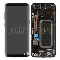 Pour Samsung Galaxy S8 G950f G950 LCD Écran Tactile + Rahmen Schwarz + Cover