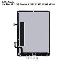 Pour iPad Air 5 (2022) 10.9 5ème génération assemblage de remplacement de l'écran tactile LCD