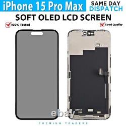 Pour iPhone 15 Pro Maxx Écran tactile LCD OLED doux Digitizer Écran tactile de bonne qualité