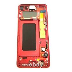 Service Pack LCD pour Samsung Galaxy S10 SM-G973F Écran tactile Rouge Org