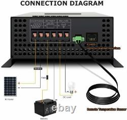 Solar Laderegler Mppt Contrôleur De Charge 60a 12/24/36/48v Auto LCD Screen Touch