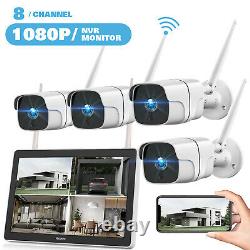 Toguard 12 Nvr 8ch Monitor Wireless Home Outdoor Security System Ir Nightvision