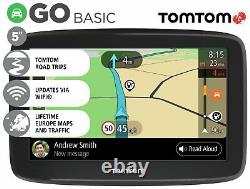 Tomtom Go Basic 5 Pouces Wifi Europe Cartes À Vie Et Trafic LCD Sat Nav