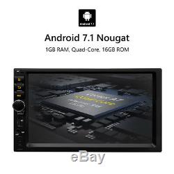 Unité Centrale Android 7.1 Wifi 7 LCD 2din Autoradio Lecteur Stéréo Gps Sat Nav Cam E