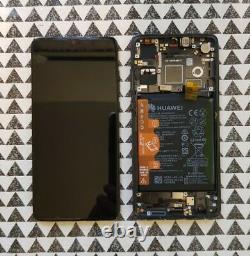 Véritable Huawei P30 Black LCD Affichage Écran Tactile Digitizer Cadre Couverture De Batterie